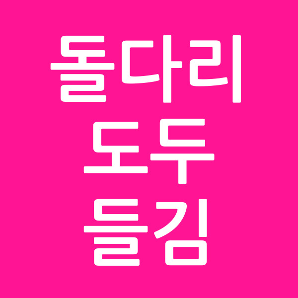 돌다리도두들김