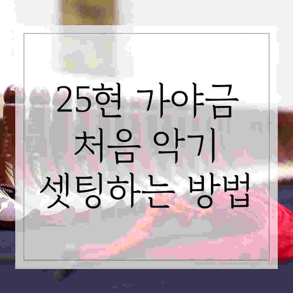 25현 가야금 구매 후 처음 악기 셋팅하는 방법